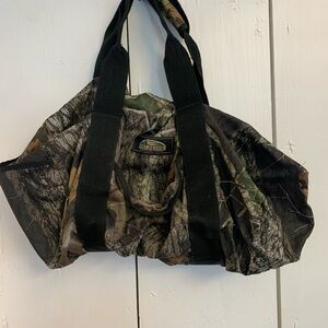 Fieldline Woodland Camo Duffel Bag with Black Handles